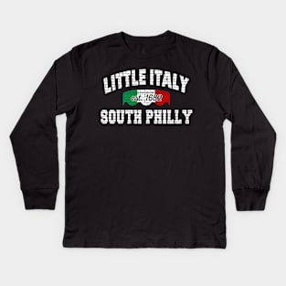 Little Italy Philadelphia South Philly Italian Heritage Kids Long Sleeve T-Shirt